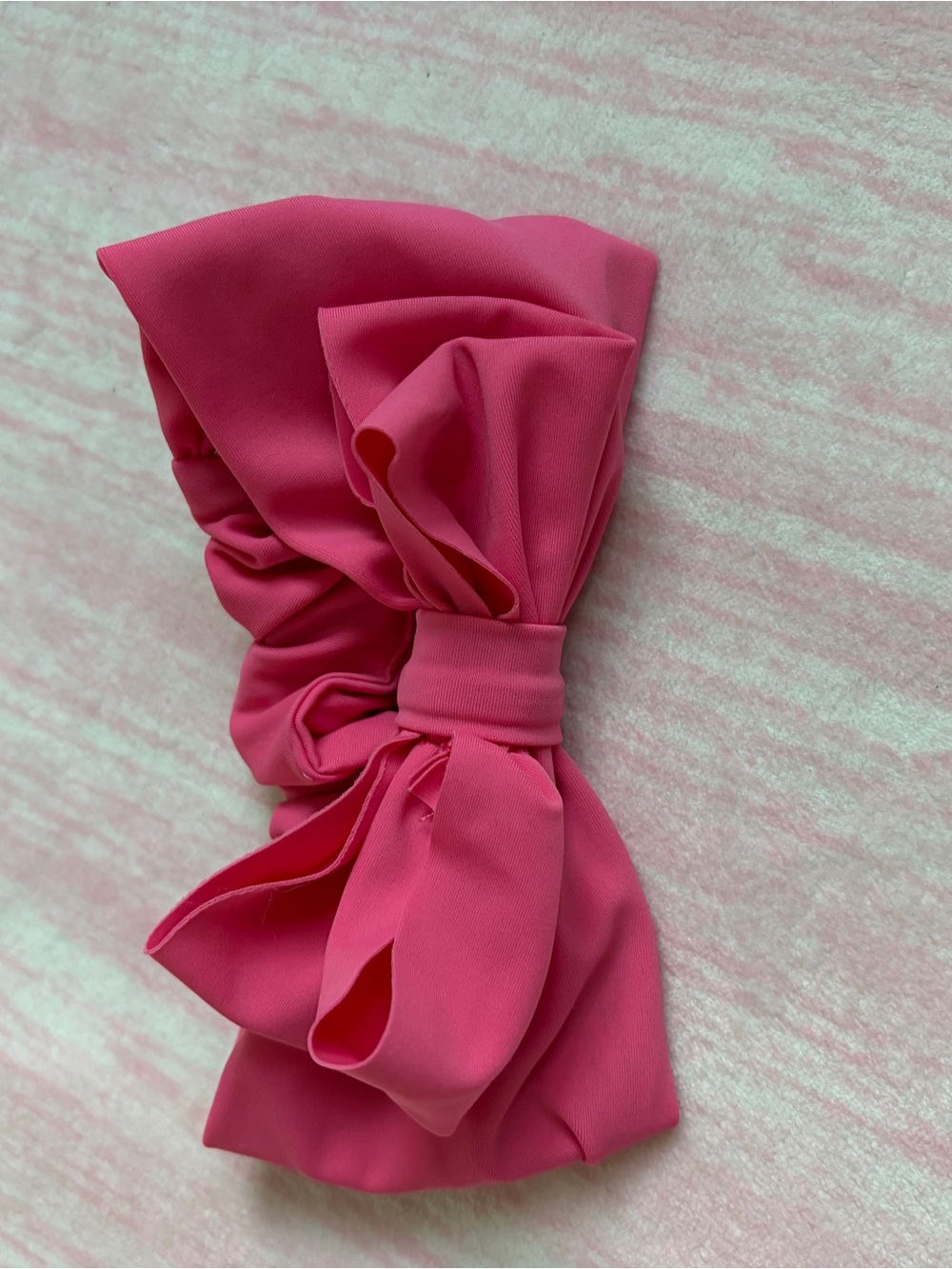 Ruffle Butts Bright Pink Bow Headband